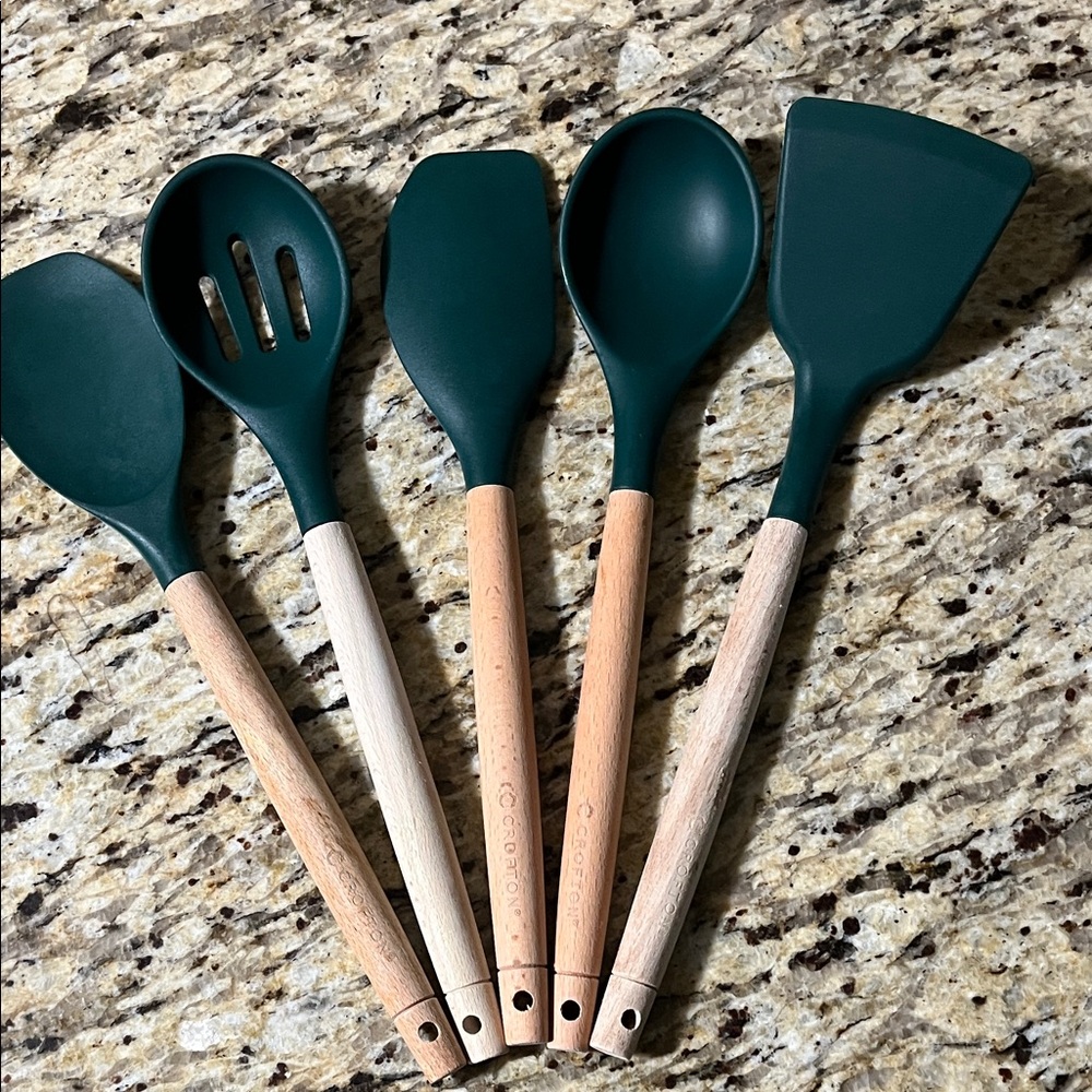 Silicone and Wooden Kitchen Utensils